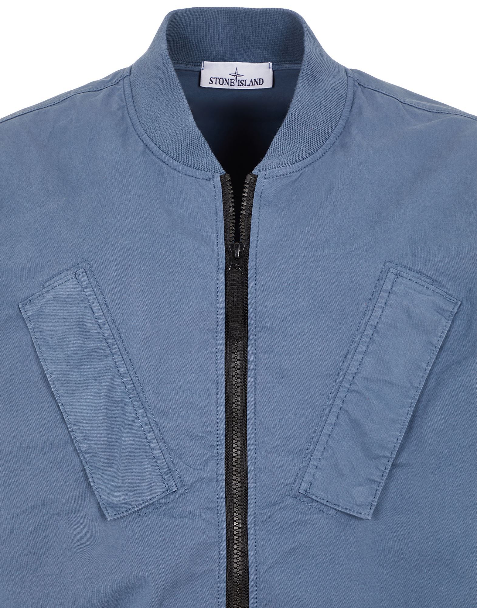 Stone Island Compass-badge Bomber Jacket In Blue