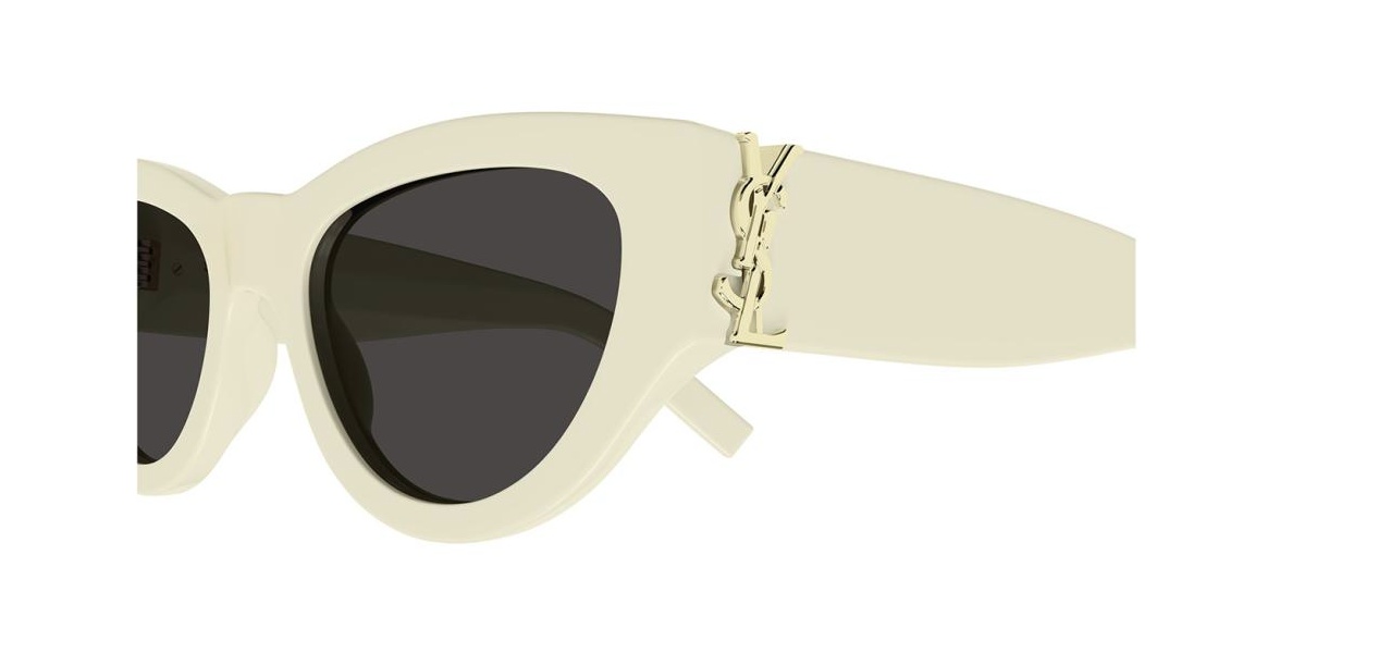 Saint Laurent Cat-eye Logo Sunglasses In White