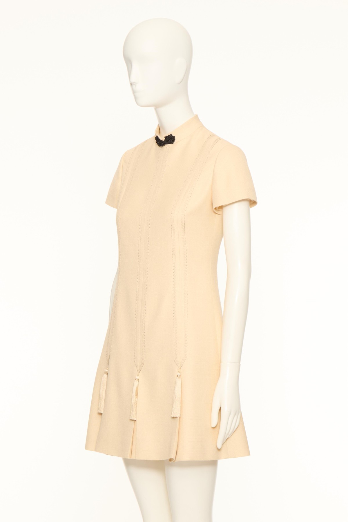 Valentino Short Sleeve Dress In Nude