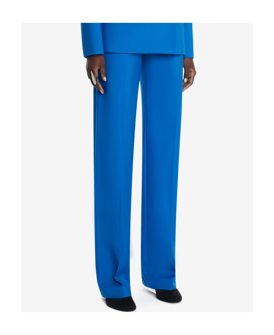 Alexander Mcqueen Low-rise Tailored Trousers In Blue