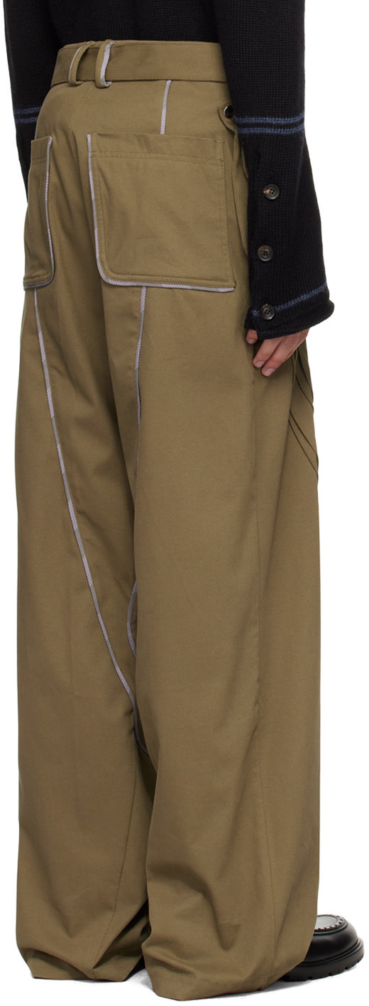 Kiko Kostadinov Green Chalice Trousers In Green
