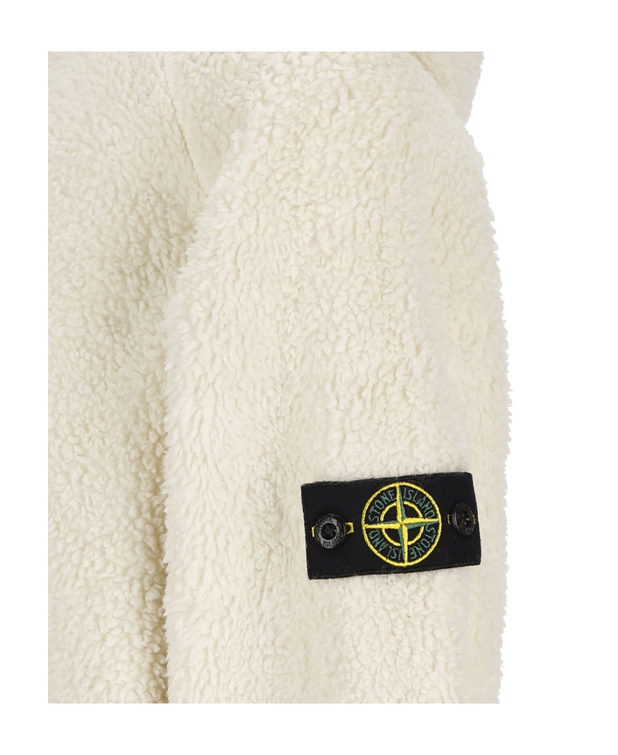 Stone Island Long-sleeved Jacket In White