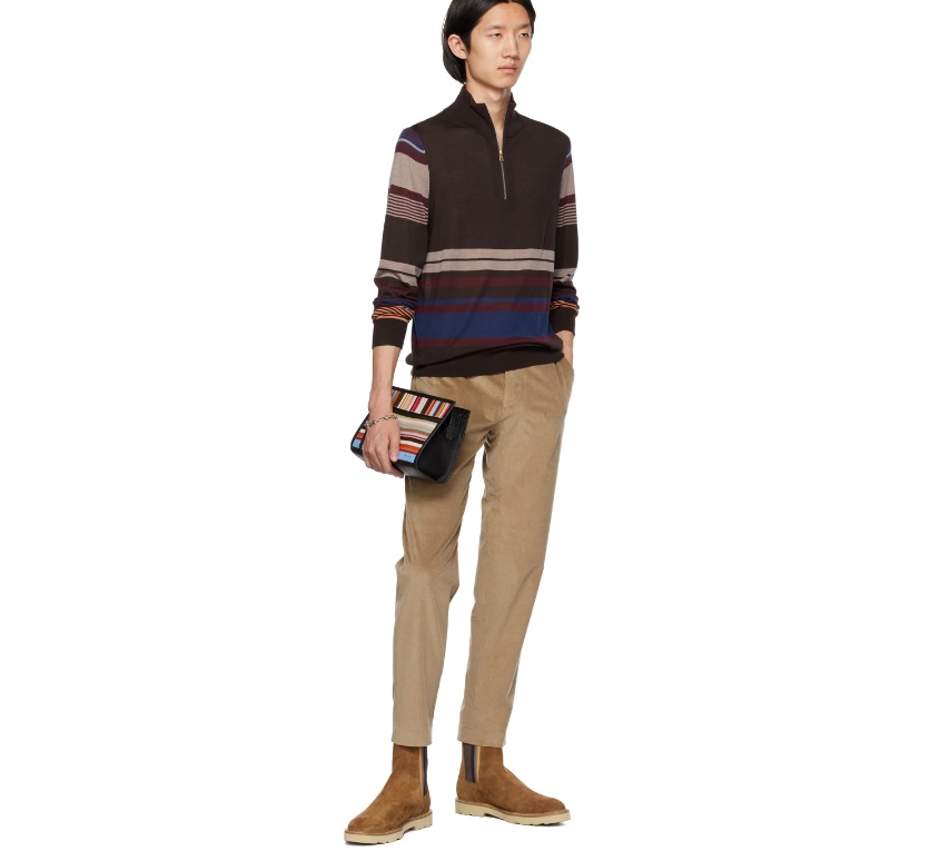 Paul Smith Gray Four-pocket Trousers In Nude