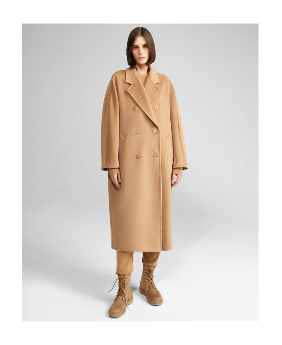 Max Mara Mad1951 Double-sided Coat In Brown