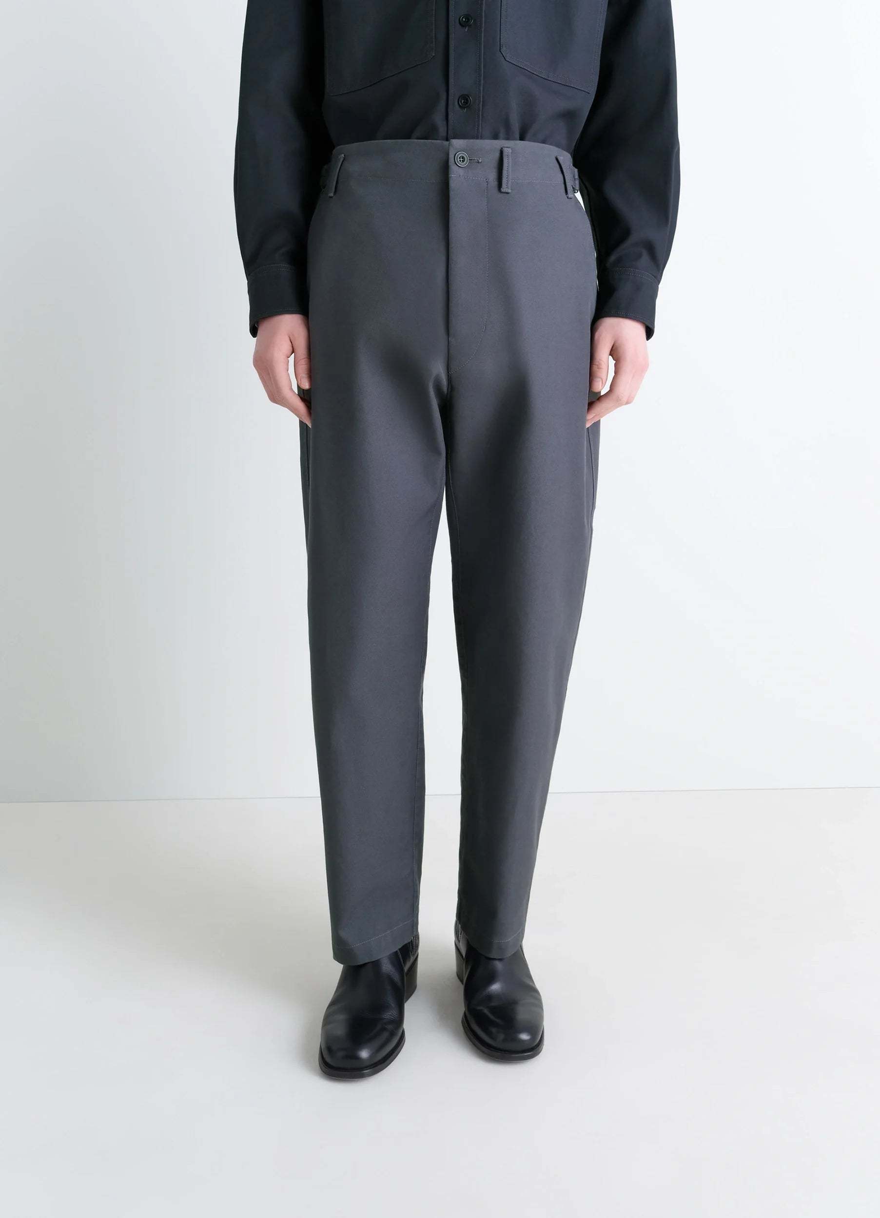 Lemaire Adjustable-waist Trousers In Blue