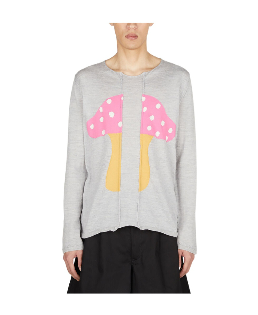 Comme Des Garçons Shirt Crewneck Knitted Jumper In White