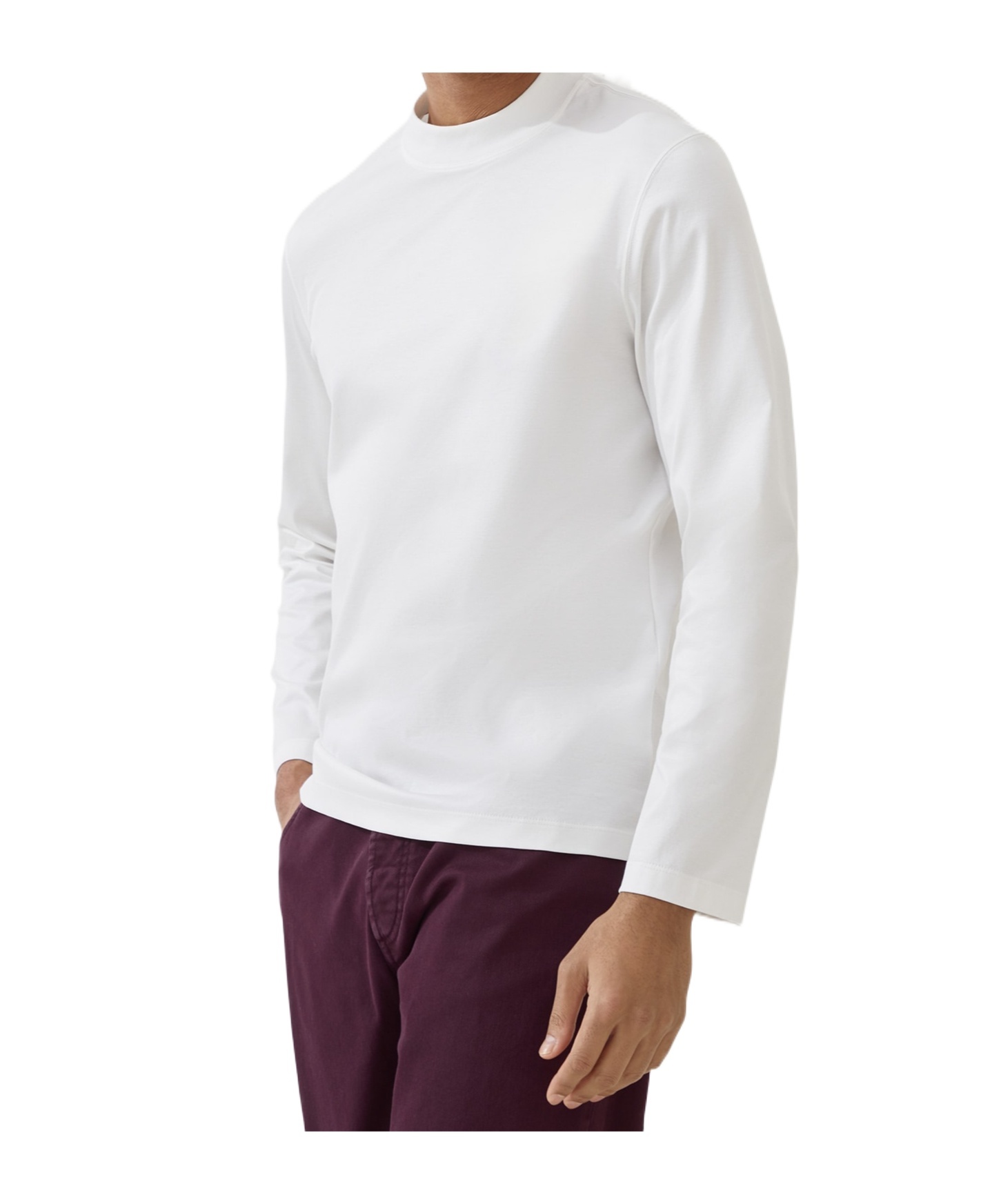 Brunello Cucinelli T-shirt Crew Neck Long Sleeves In White