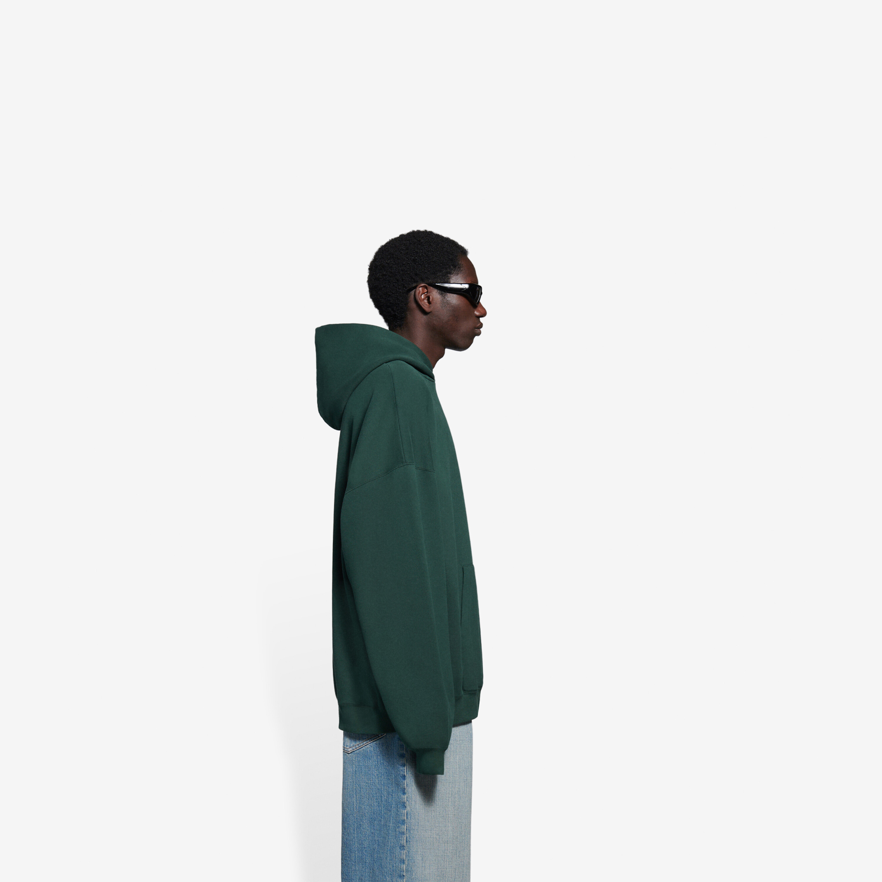 Balenciaga Unisex-print Oversized Hoodie In Green