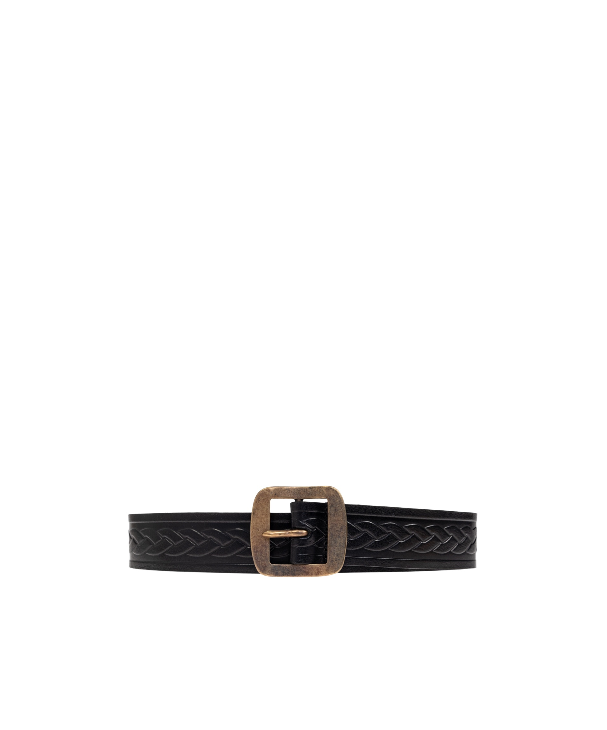 Dsquared2 Braided Leather Belt In Black