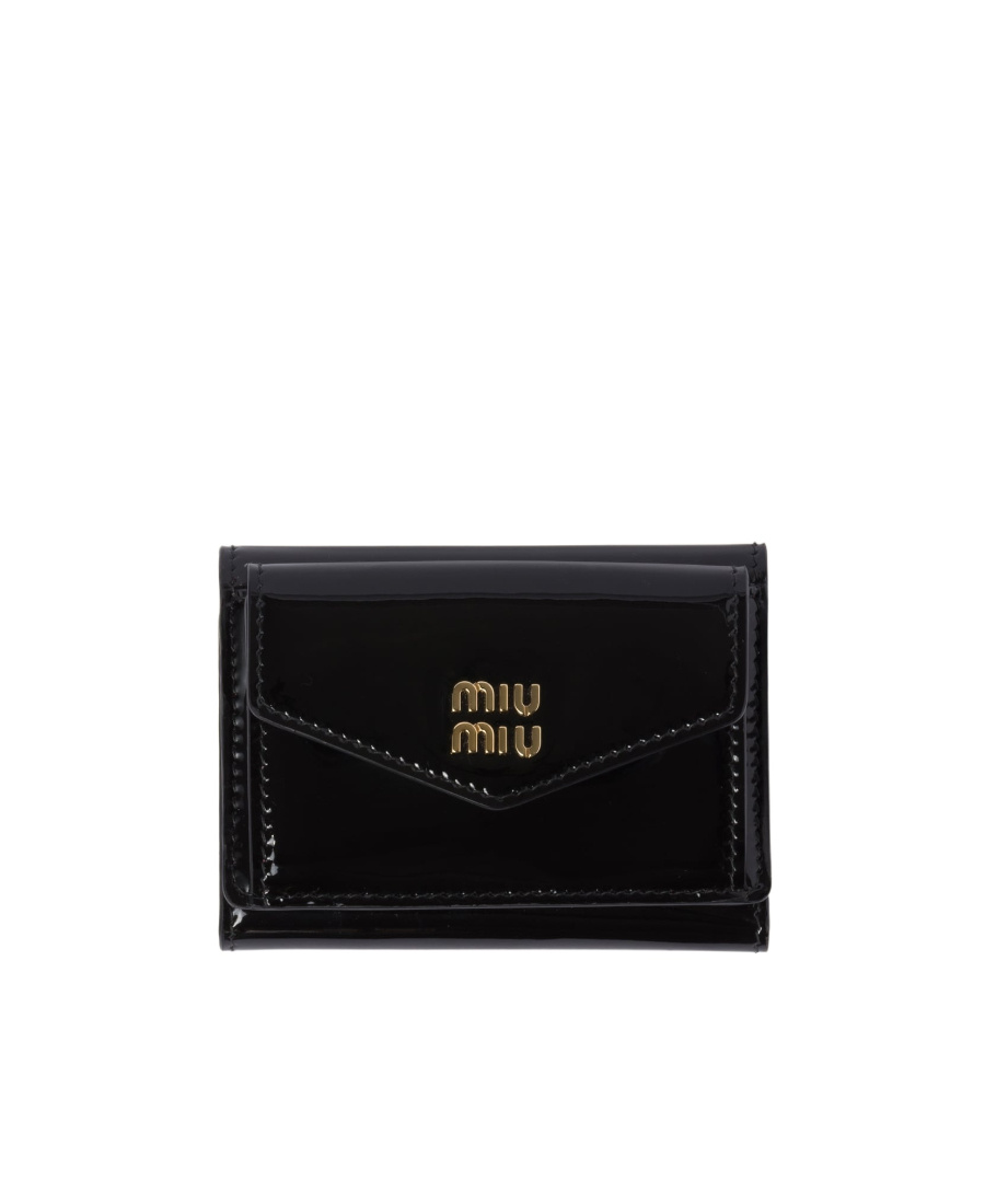 Miu Miu Small Logo Wallet In Black