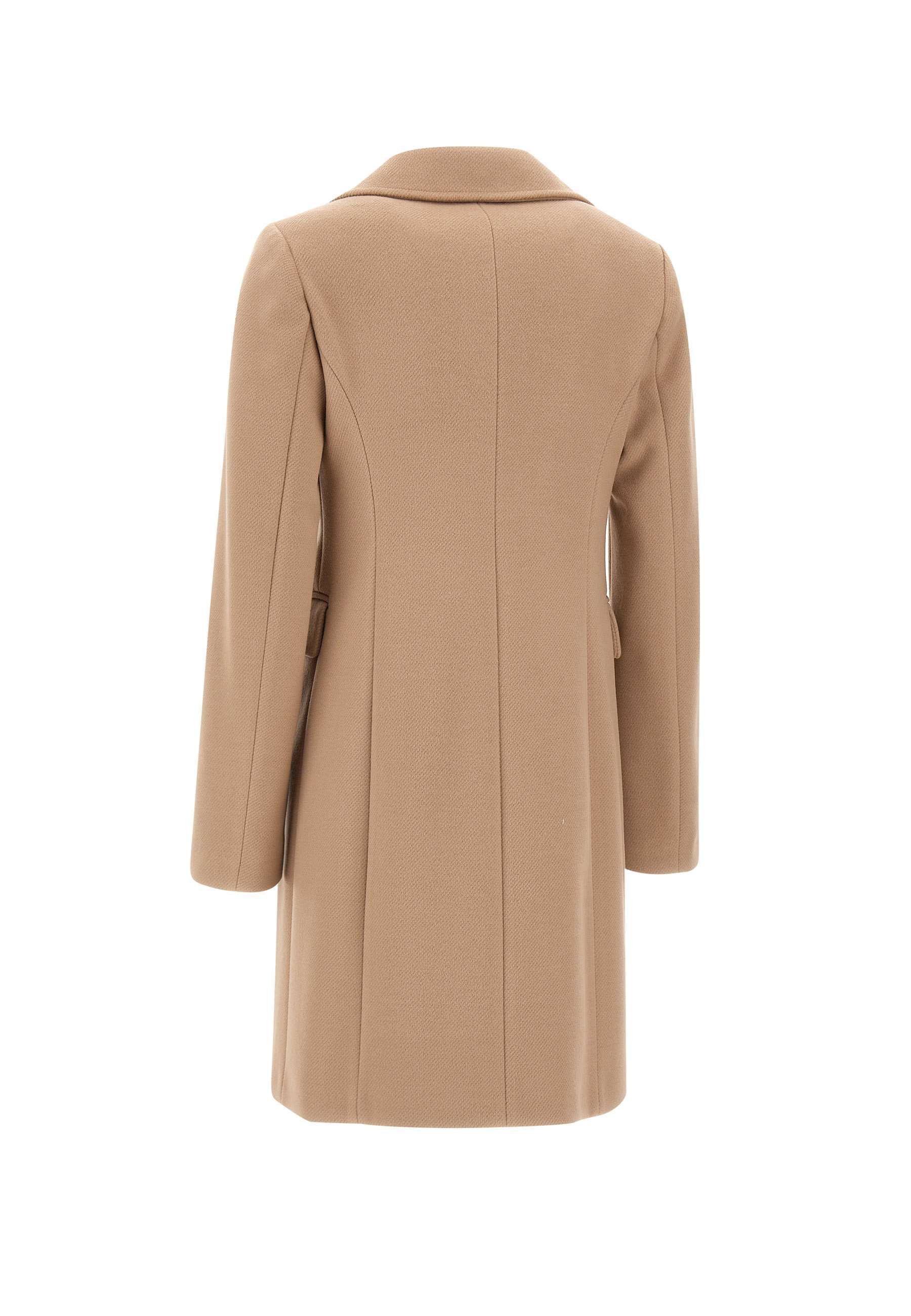 Kaos Notched-lapel Button Coat In Neutral