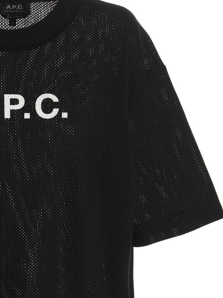 Apc Logo-print Cotton T-shirt In Black