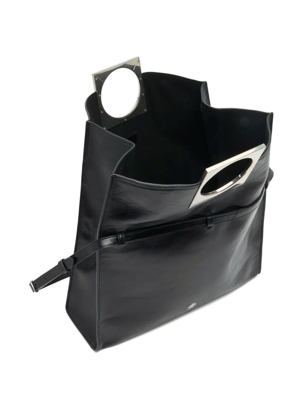 Bally Anni Foldable Leather Tote Bag In Black