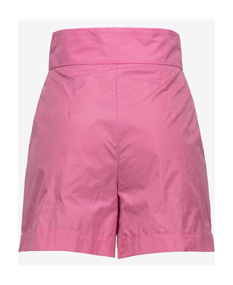 Pinko High-waisted Pleated Shorts In Pink
