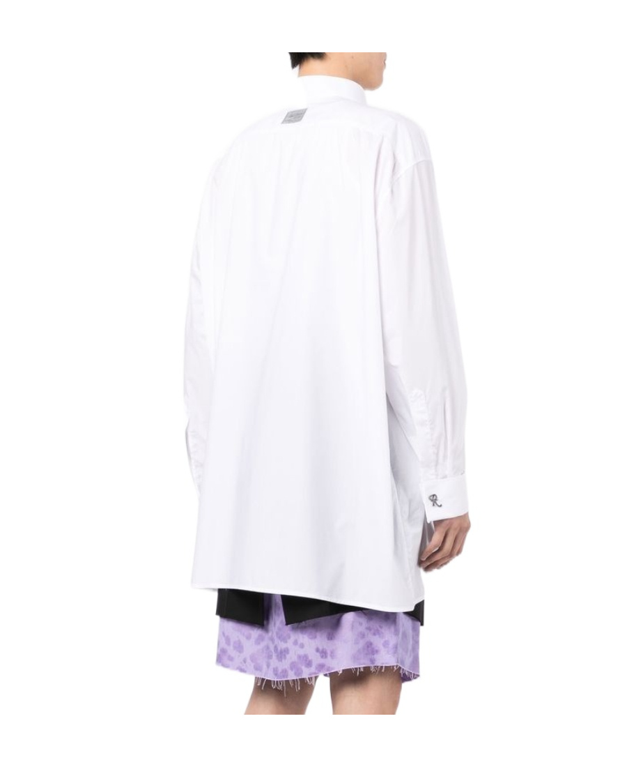 Raf Simons Logo-patch Button-up Shirt In White
