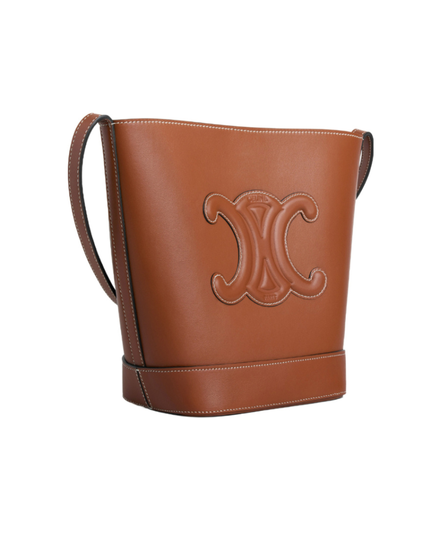 Celine Small Bucket Cuir Triomphe In Smooth Calfskin In Brown