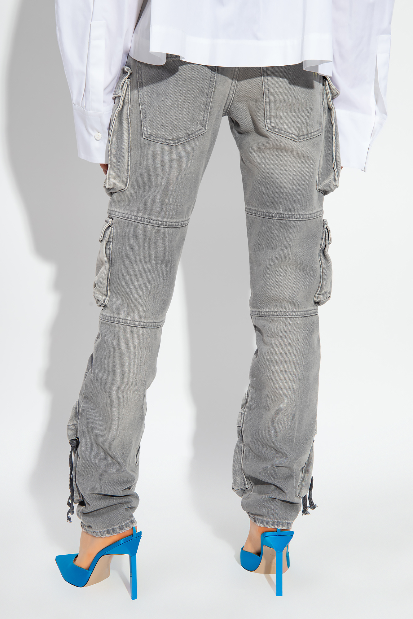 Attico Ladies Grey Essie Long Pants In Gray