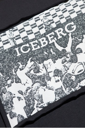 Iceberg Graphic-print Patch T-shirt In Black