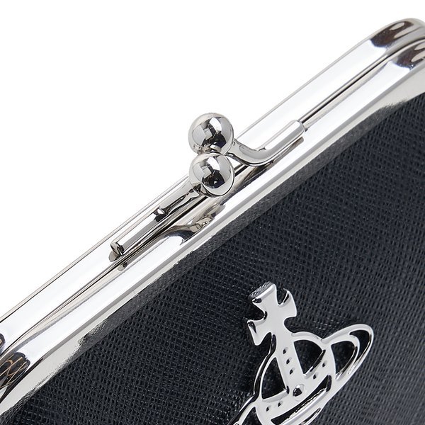 Vivienne Westwood Orb-plaque Butterfly-clasp Purse In Black