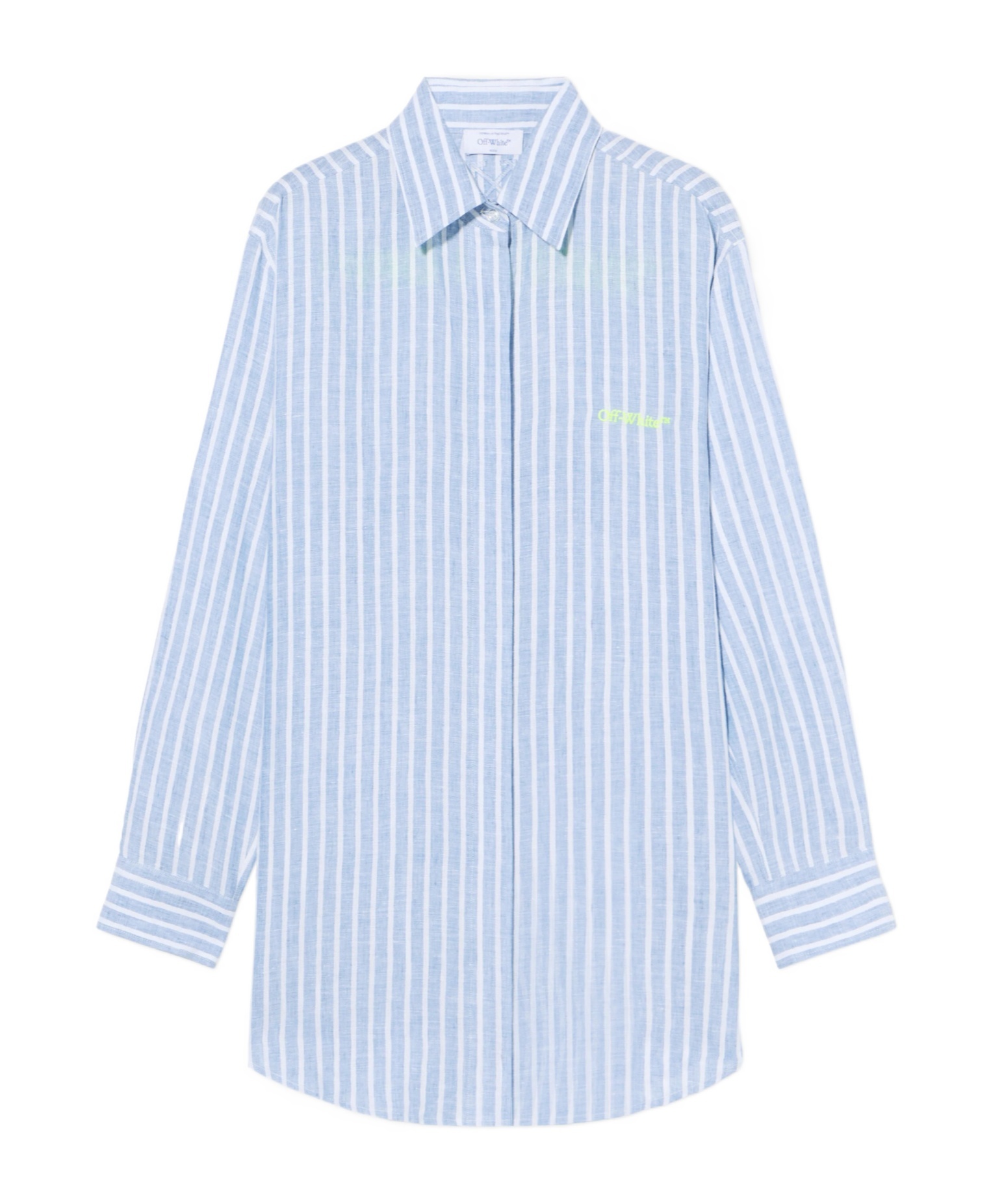Off-white Striped Over Shirt Dress In Multi