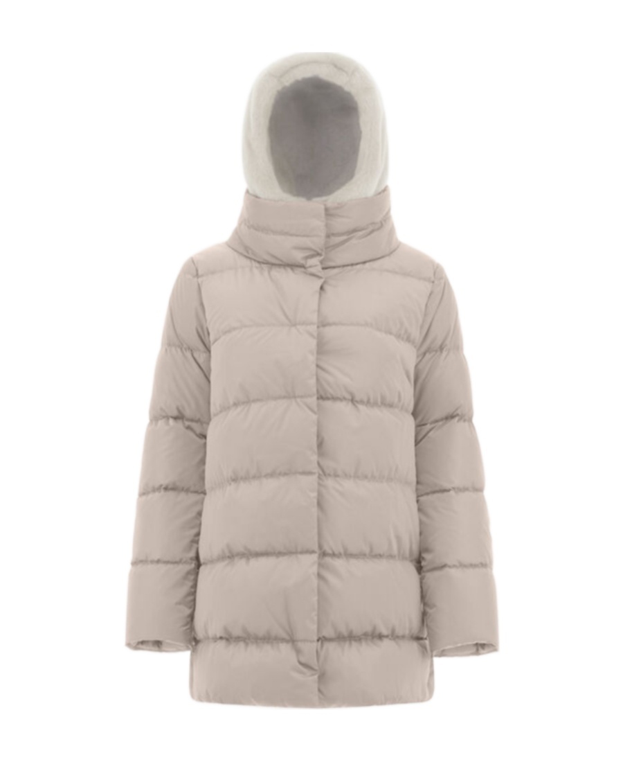 Herno Hooded Padded Puffer Jacket In Nude