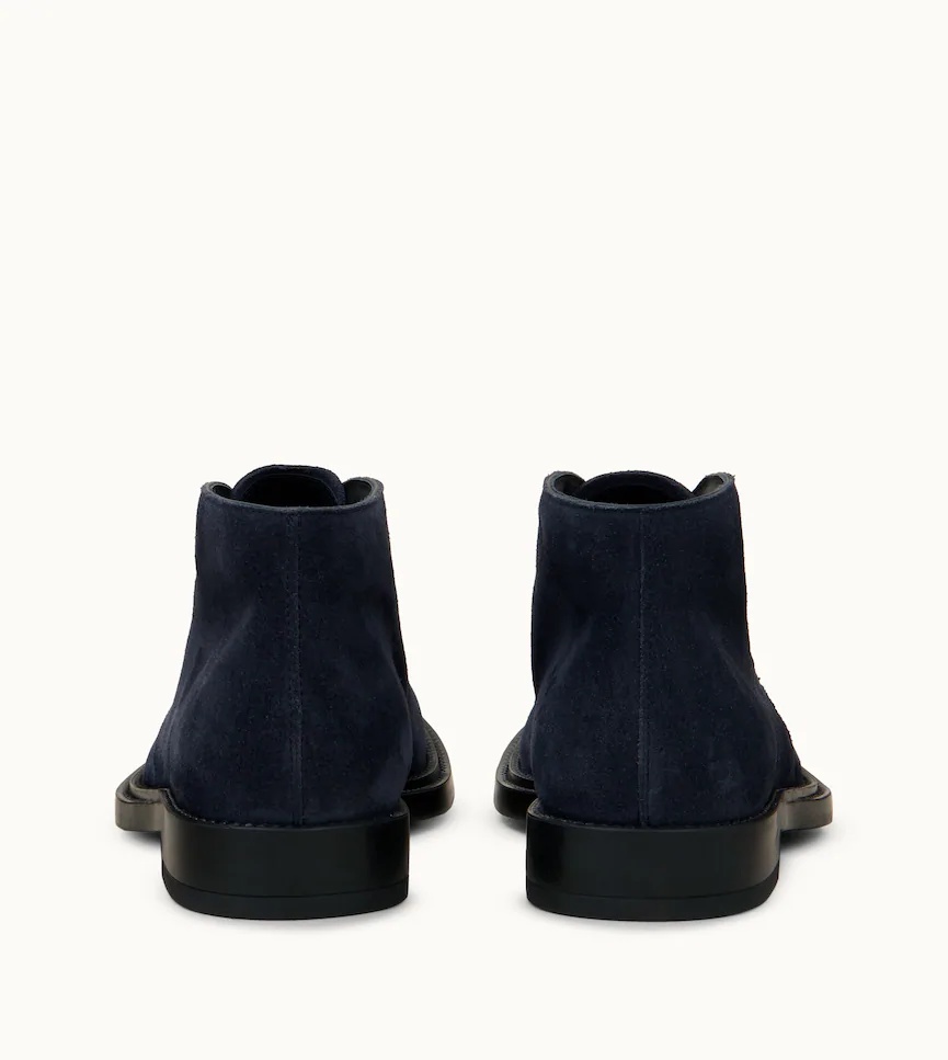 Tod's Short Ankle Suede Desert Boots In Black