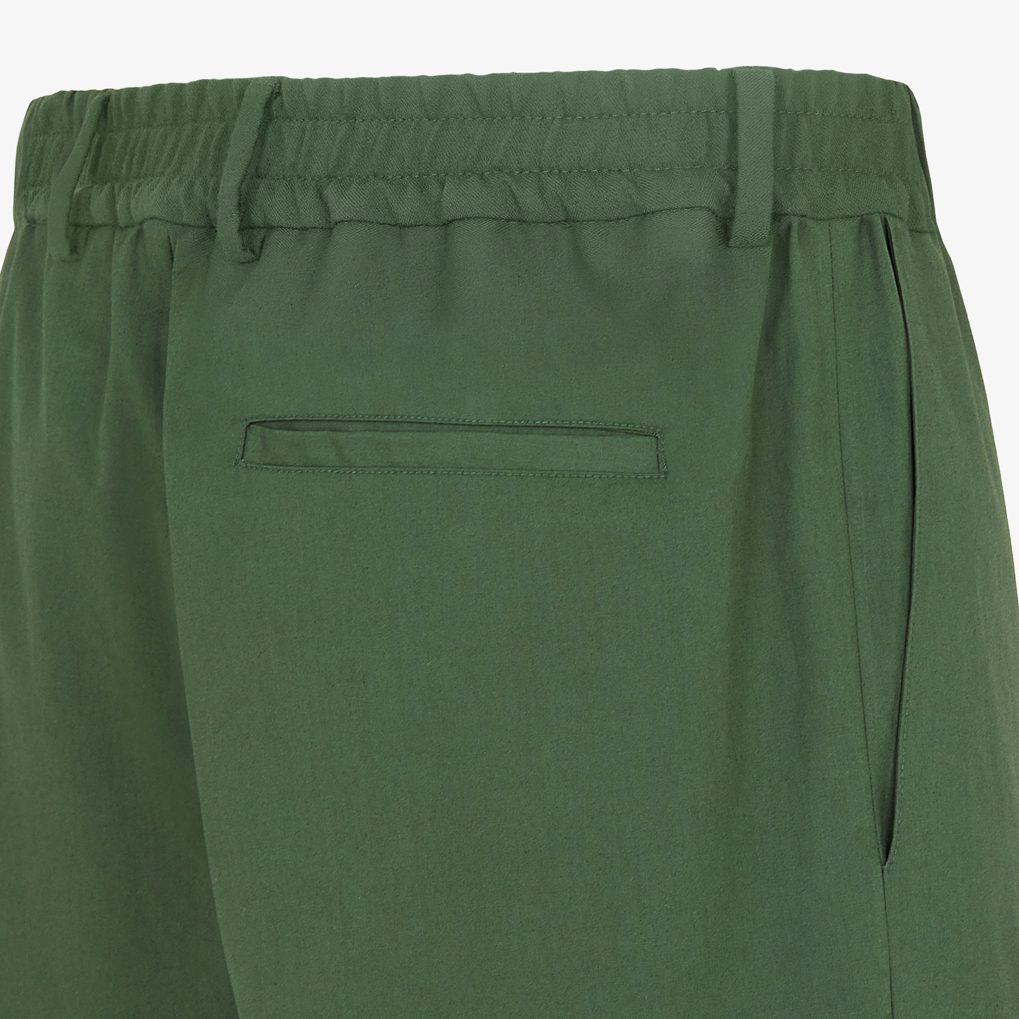 Fendi Belt-loop Shorts In Green