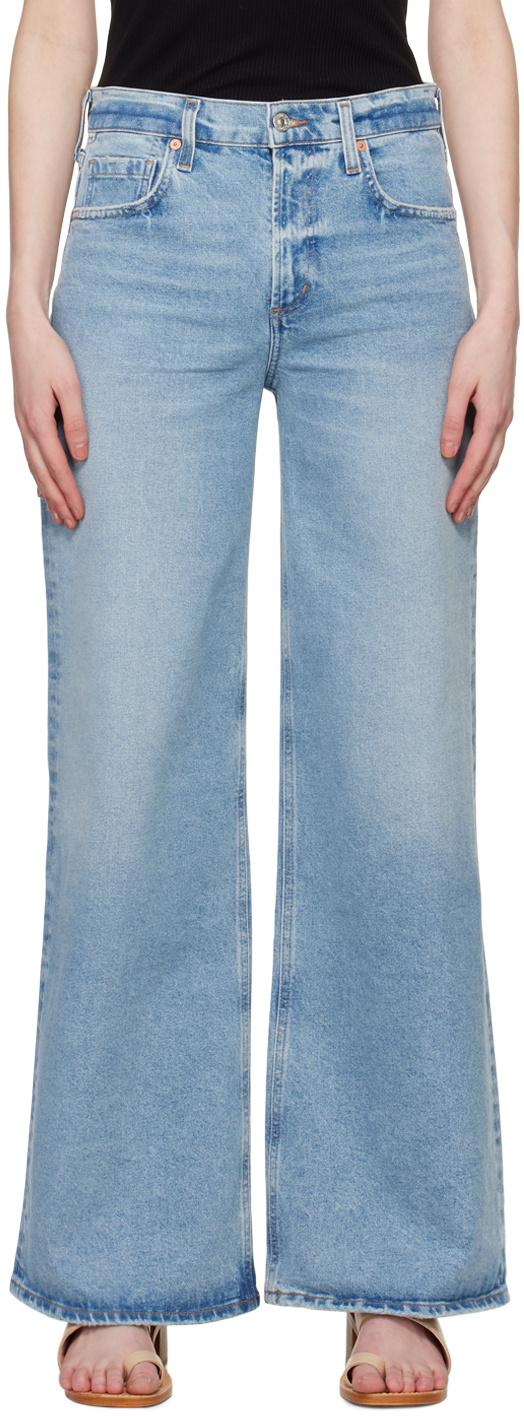 Citizens Of Humanity Denim Trousers With Belt Loops In Blue