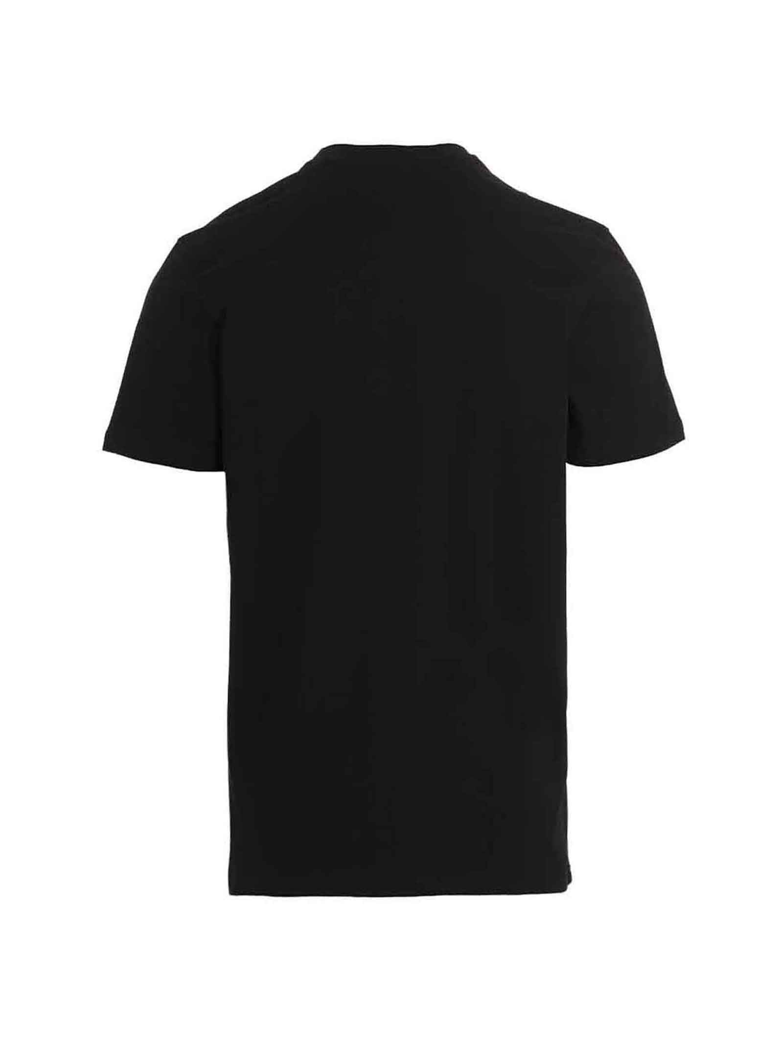 Moschino Black Logo Panel T-shirt In Black