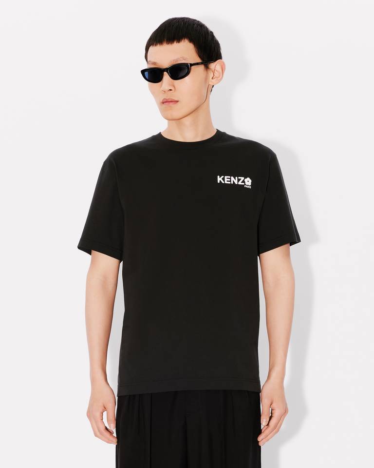 Kenzo Boke Flower 2.0 Classic Cotton Logo Graphic T-shirt In Black