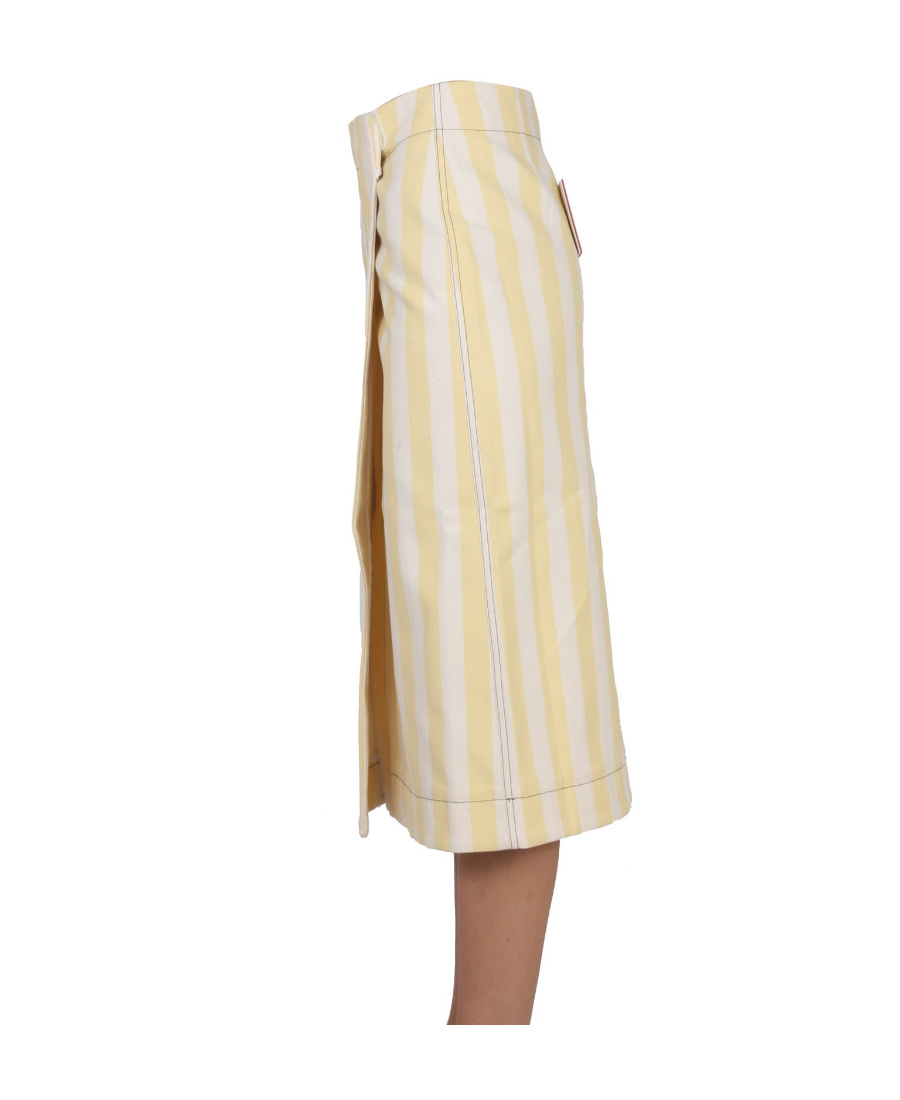 Sunnei Striped Pattern Skirt In Nude