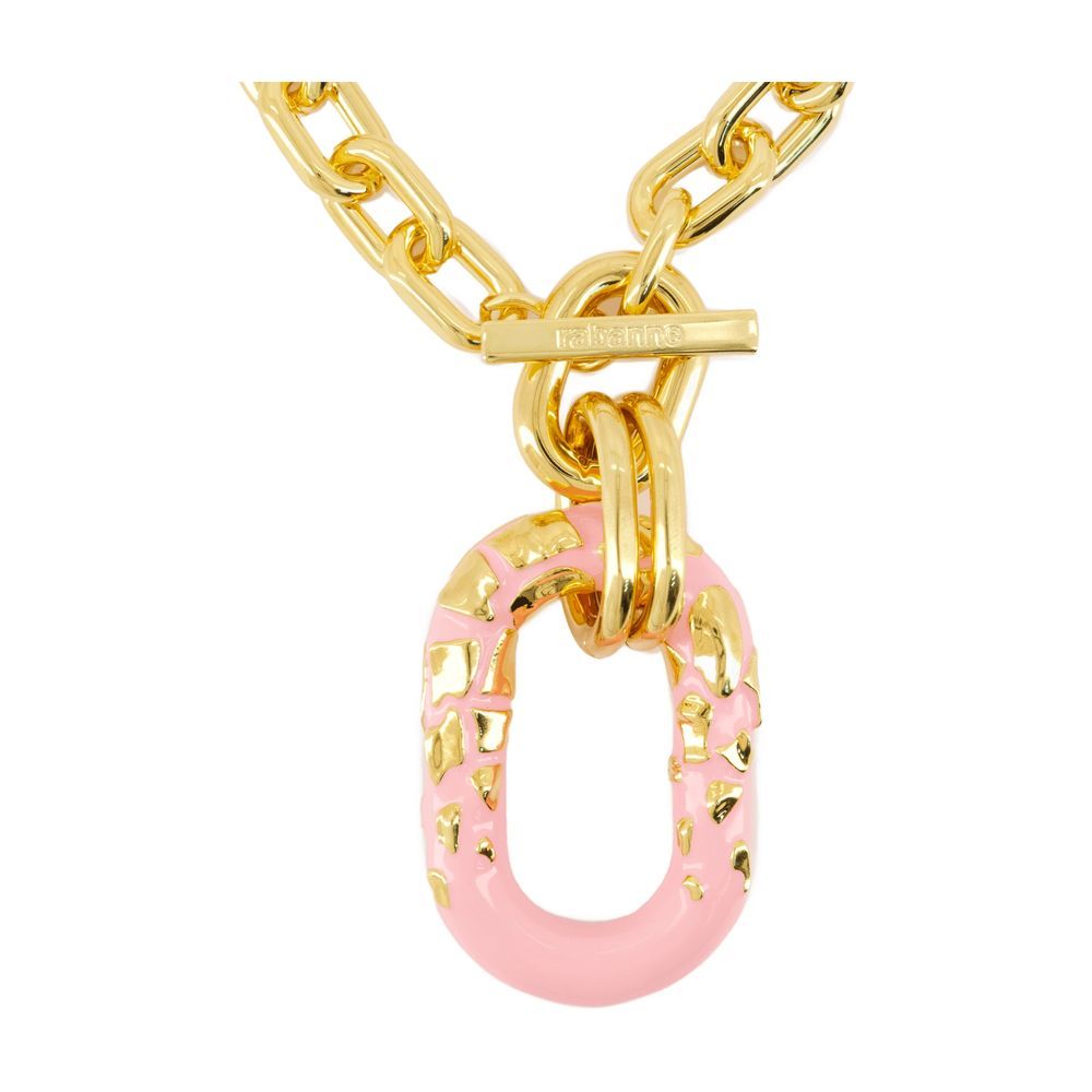 Rabanne Statement-pendant Necklace In Yellow