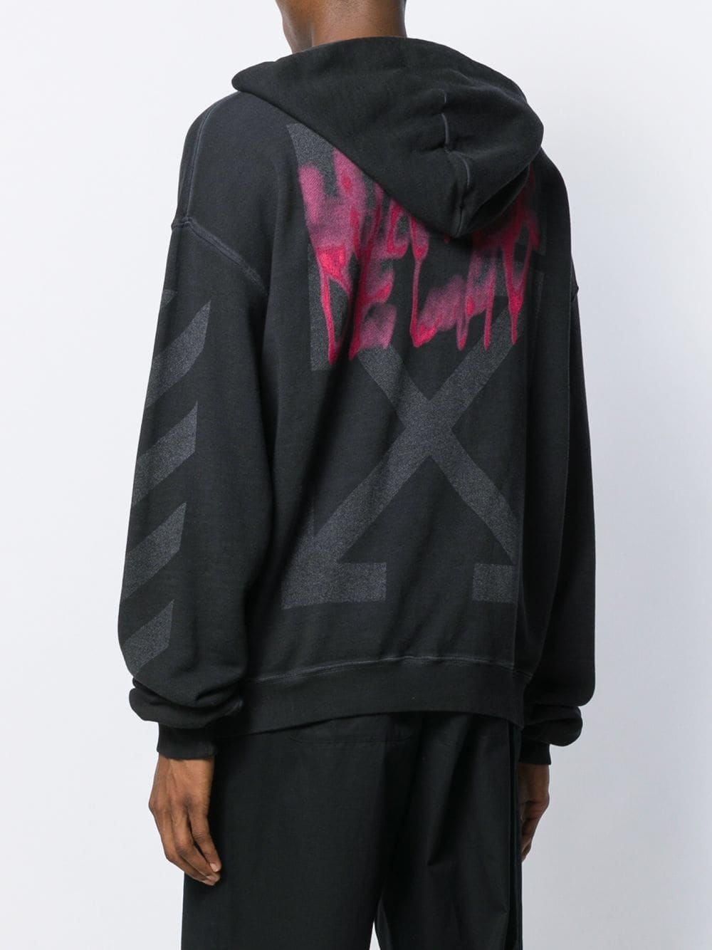 Off-white Water Delay Hooded Hoodie In Black