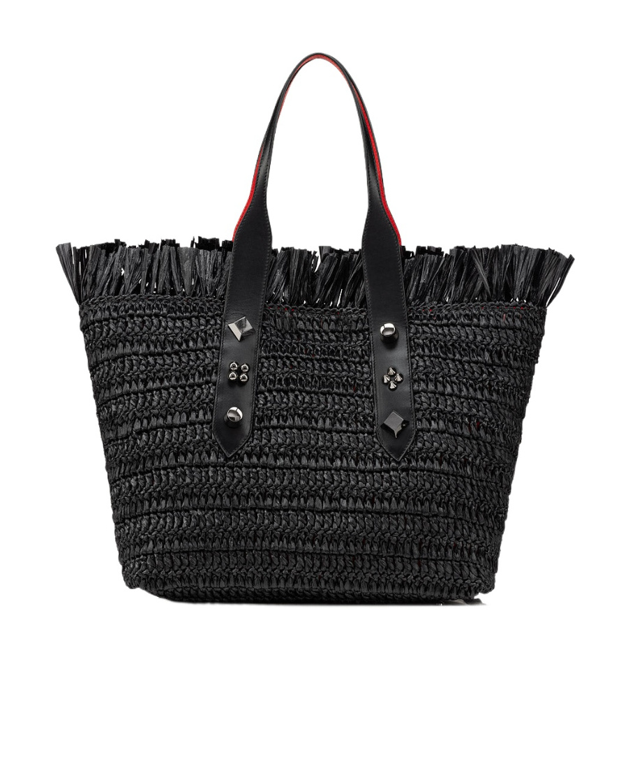 CHRISTIAN LOUBOUTIN MEDIUM FRANGIBUS RAFFIA TOTE BAG