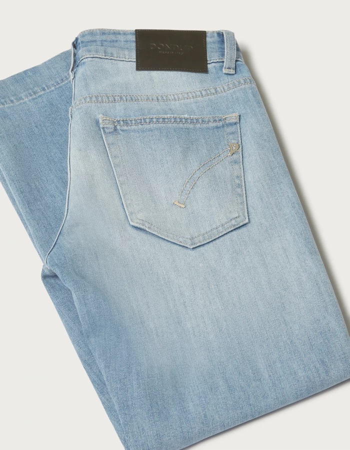 Dondup Straight-leg Cropped Jeans In Blue