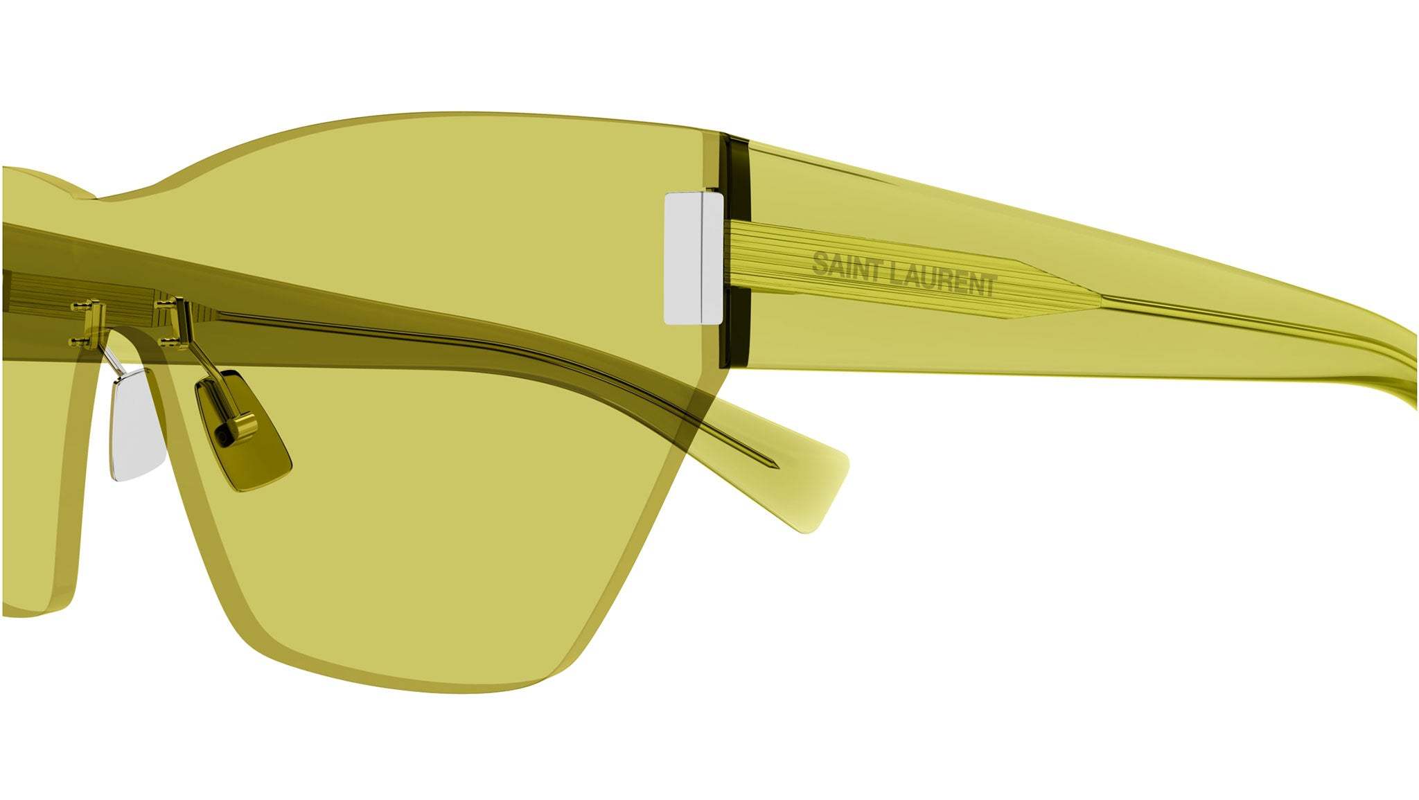 Shop Saint Laurent Cat Eye Sunglasses In Yellow