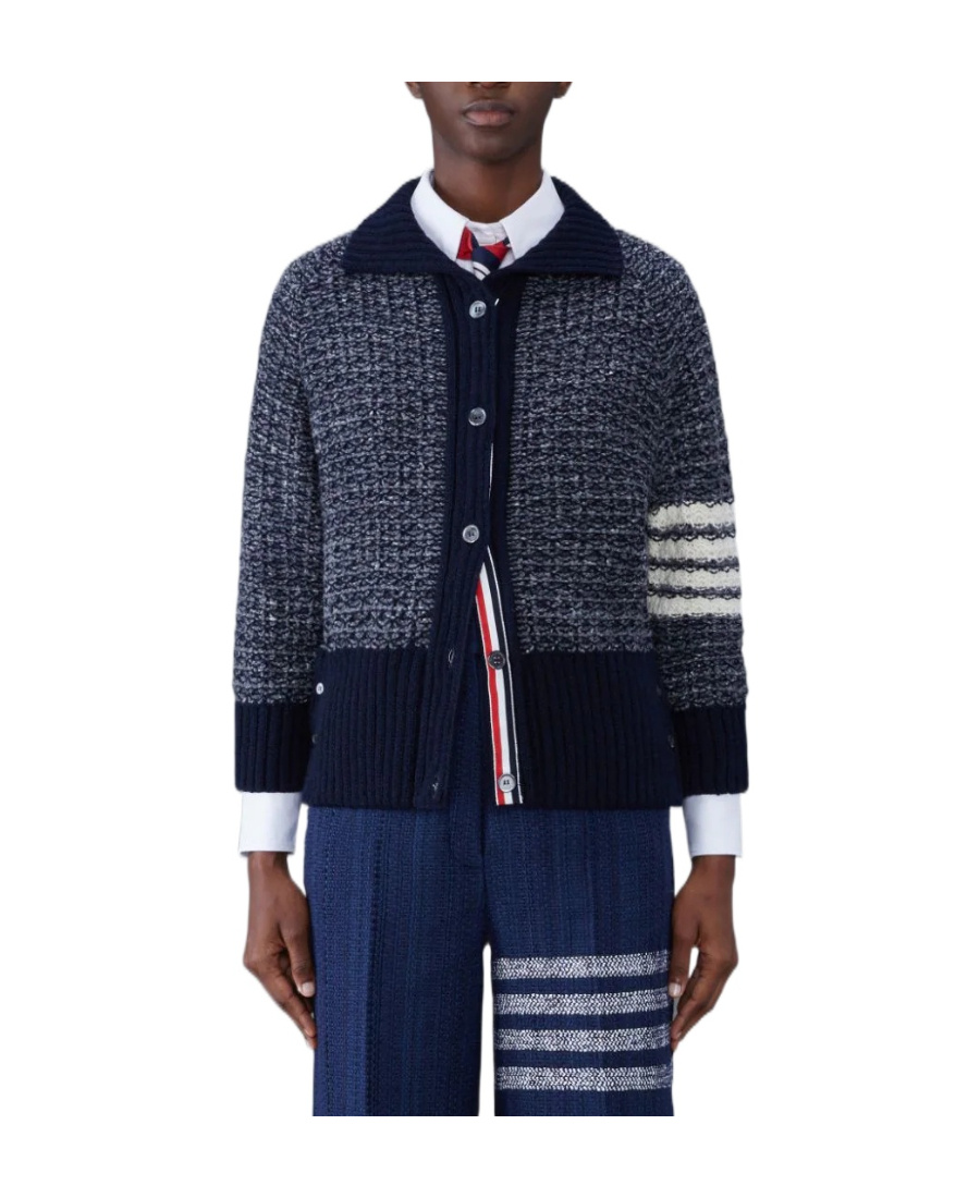 Thom Browne 4-bar Stripe Cardigan In Black