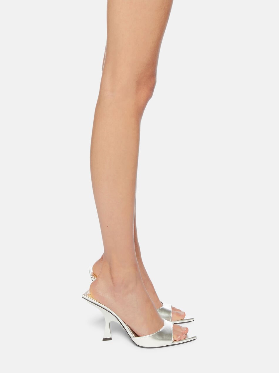 Attico The Ester Heeled Mules In White
