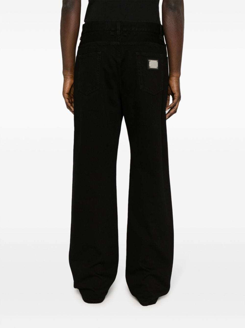 Dolce & Gabbana Mid-rise Straight-leg Jeans In Black