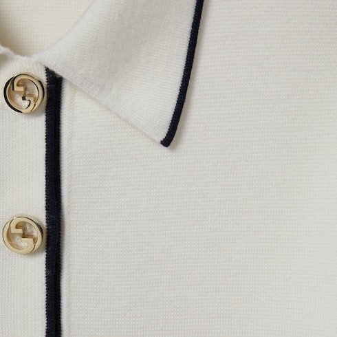 Gucci Short-sleeved Polo Skirt In White