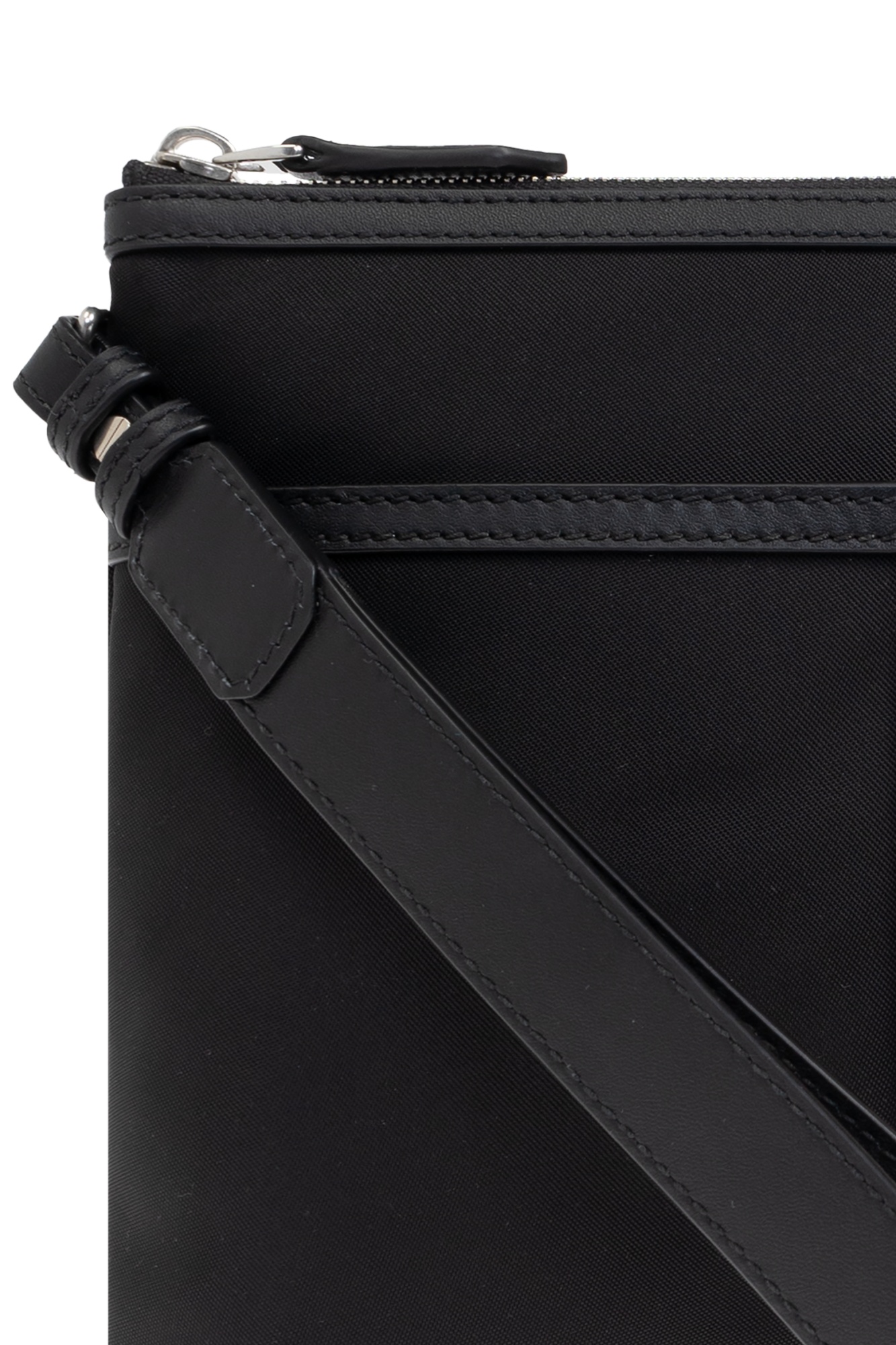 Bally Nylon Code Clutch With Wrist Strap In Black