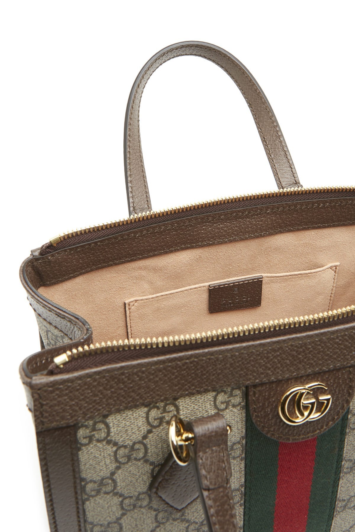 Gucci Ophidia Small Gg Tote Bag In Brown
