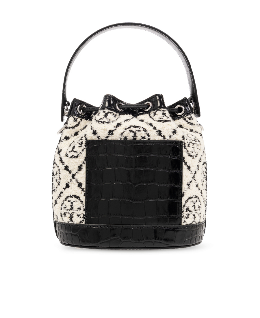 TORY BURCH T MONOGRAM BOUCLÉ BUCKET BAG