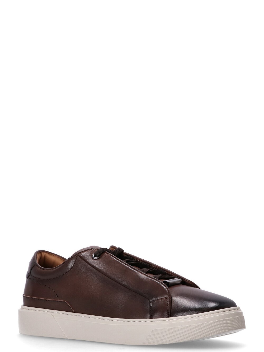 Hugo Boss Gary Leather Trainers With Suede Backtab