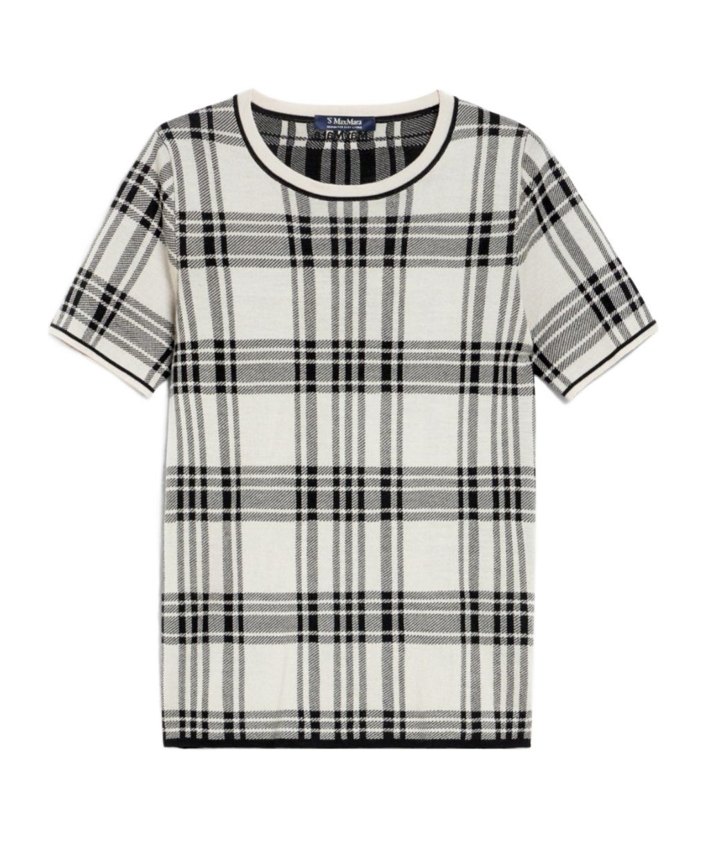 Max Mara Resena Freshly Cut Wool Knitted T-shirt In Gray