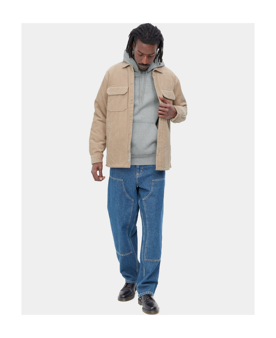 Carhartt Logo-patch Buttoned Shirt In Nude