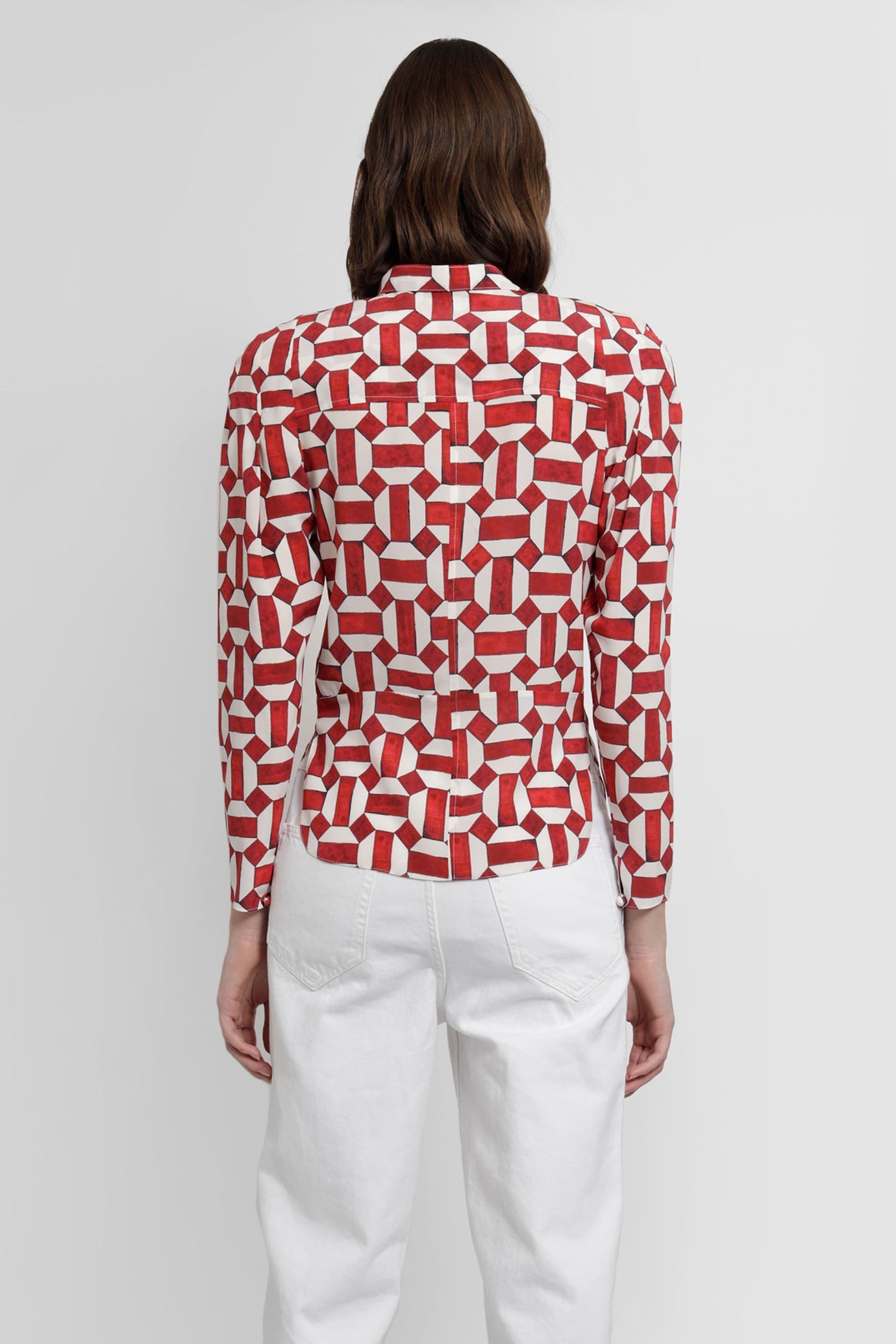 ISABEL MARANT ARTUS ABSTRACT-PRINT BLOUSE