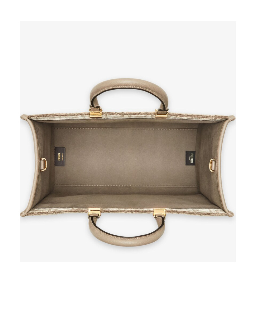 Fendi Sunshine Medium Shopper Bag In Gray
