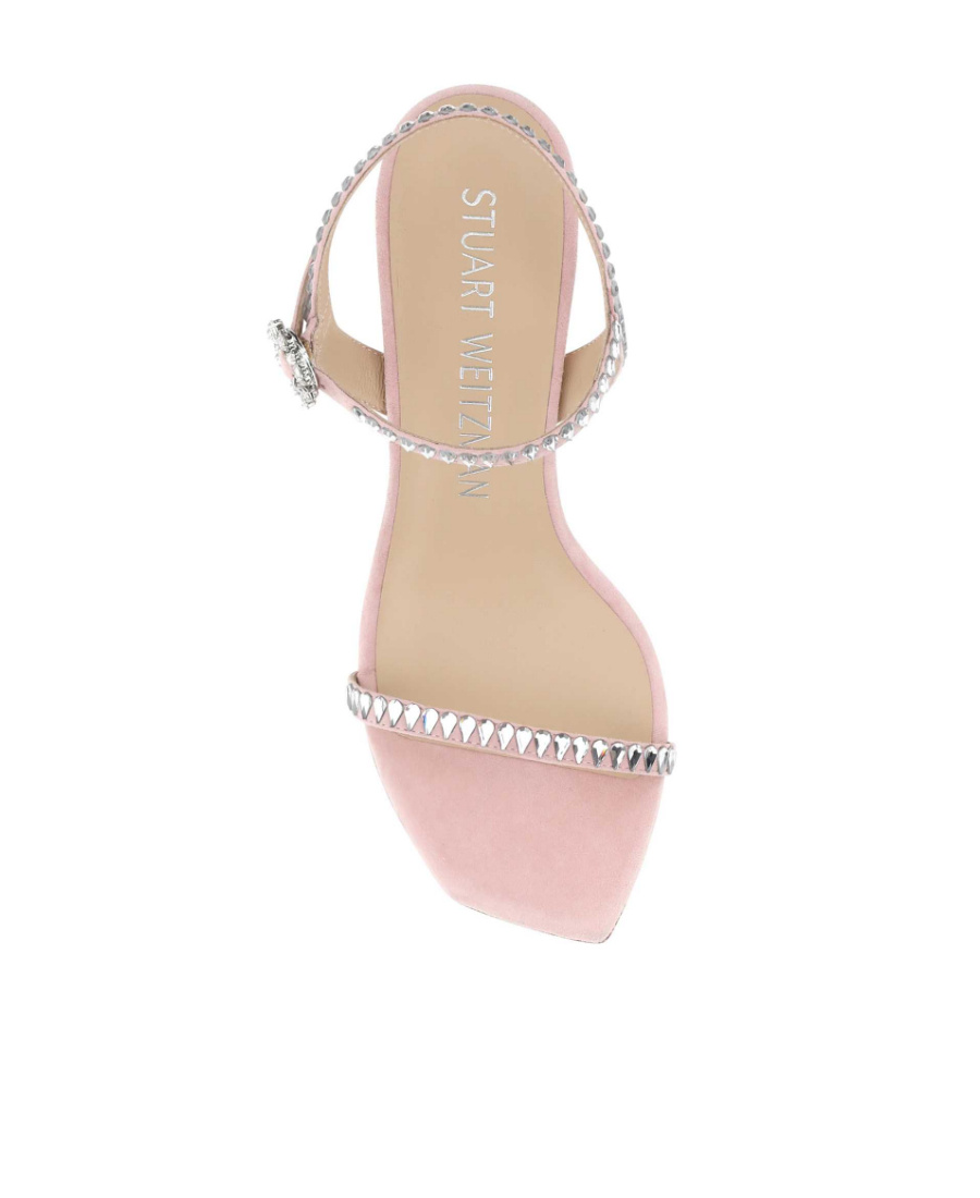 Stuart Weitzman Woman Sandals Light Pink Size 9.5 Soft Leather In Nude