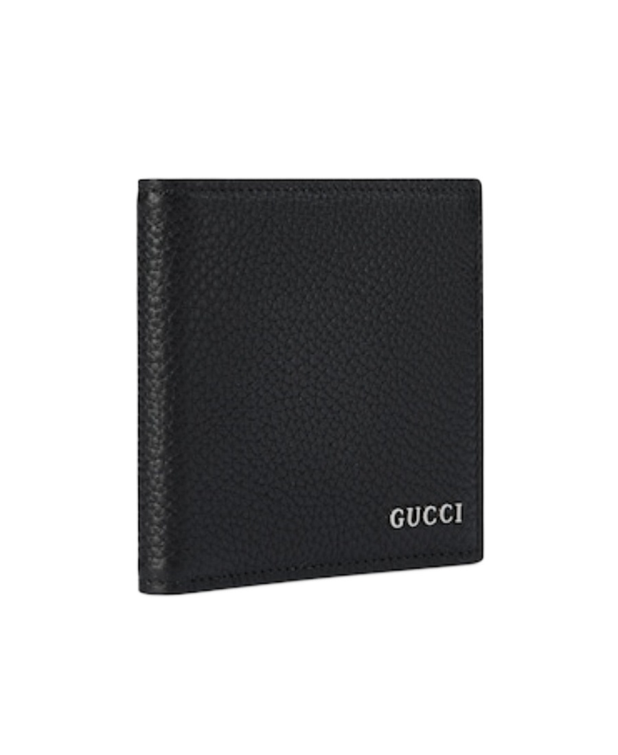 Gucci Logo Plaque Bifold Wallet In Black